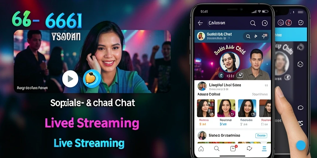 Screenshot tampilan antarmuka aplikasi 666I saat live streaming.