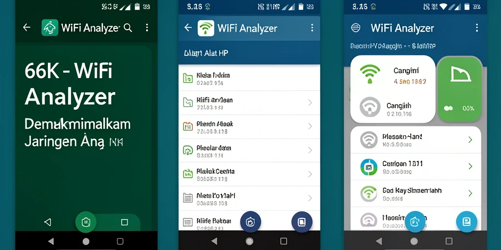 Screenshot antarmuka 66K yang menunjukkan analisis WiFi secara langsung.