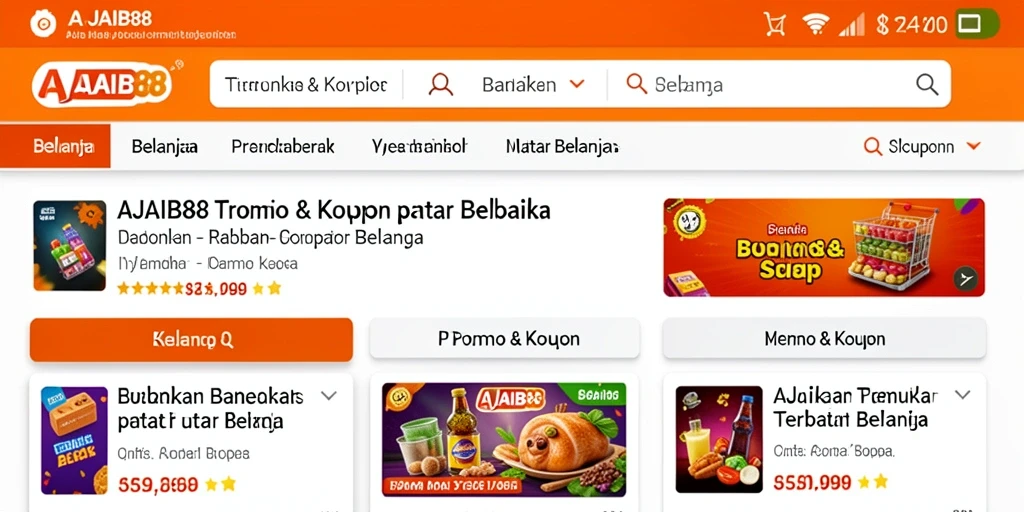Antarmuka AJAIB88 menampilkan berbagai penawaran kupon terbaik.