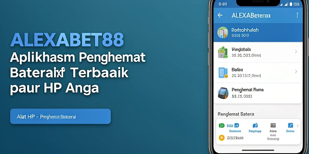 Antarmuka aplikasi ALEXABET88 mengoptimalkan penghematan baterai untuk HP.