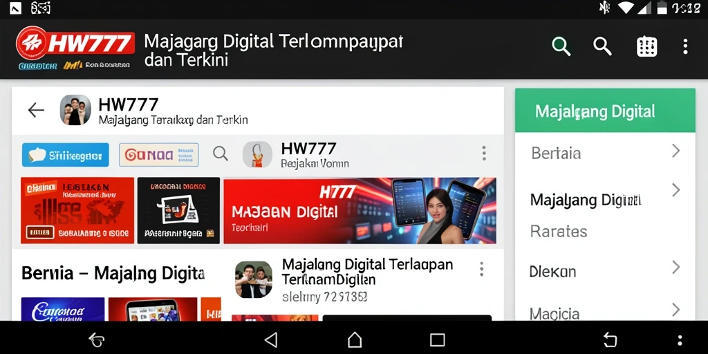 Tampilan antarmuka HW777 yang modern dan intuitif.