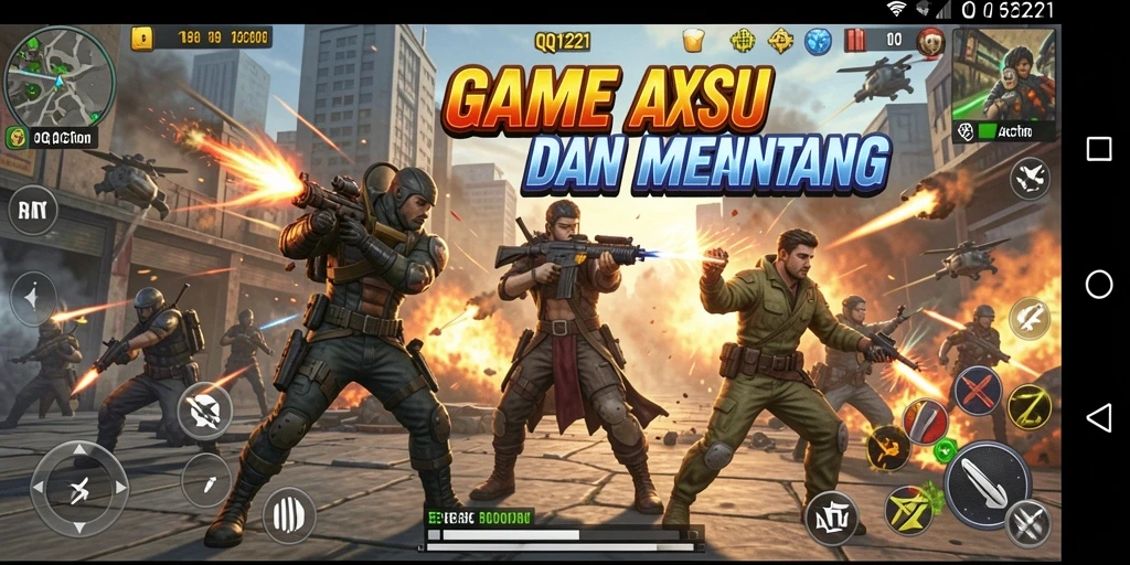 Tampilan antarmuka permainan QQ1221 yang seru dan dinamis.